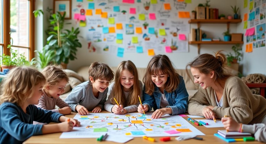 découvrez comment animer un après-midi en famille avec des cartes mentales créatives et des jeux de piste amusants à domicile. stimulez l'imagination et la collaboration de tous les membres de la famille tout en passant un moment inoubliable ensemble.